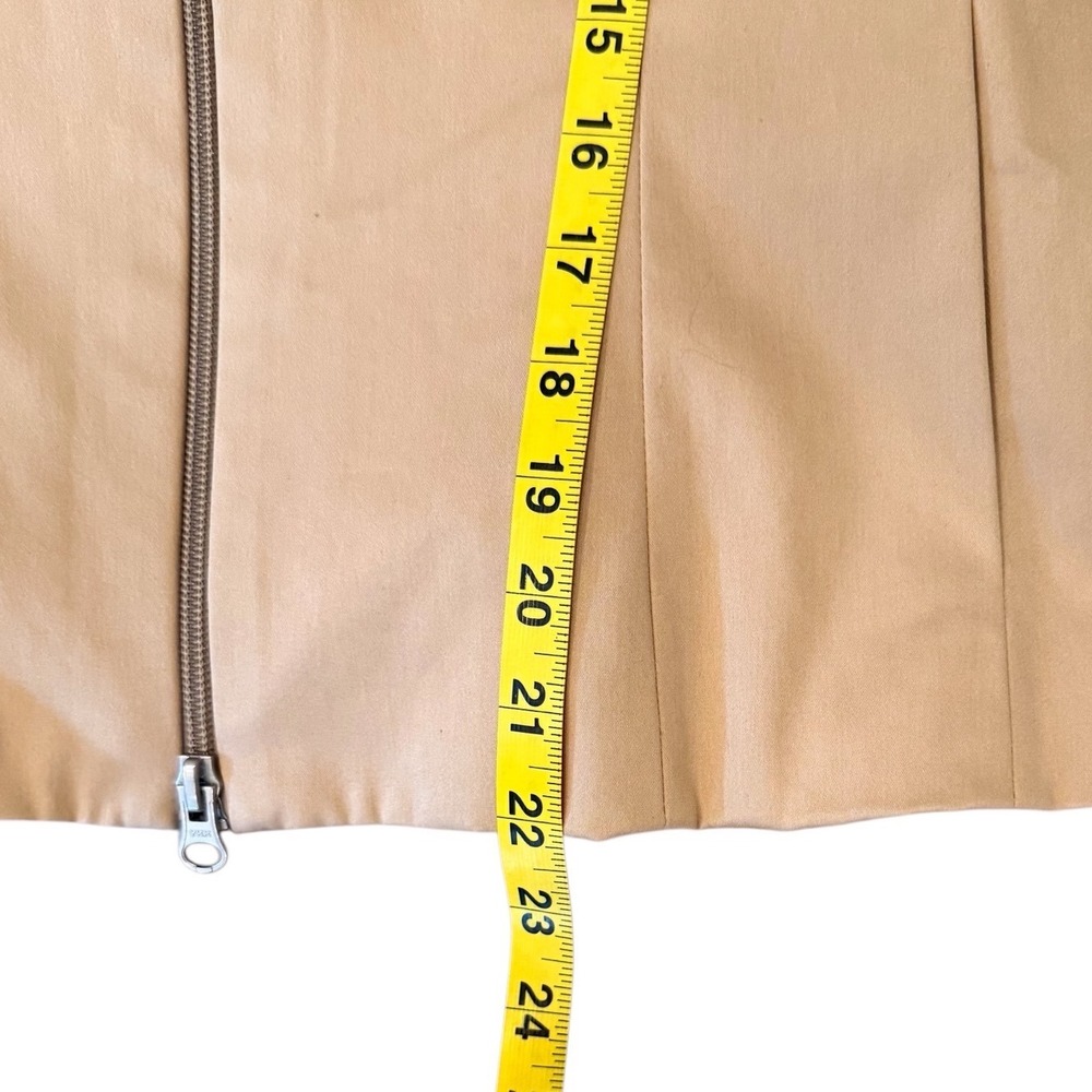 The Limited Stretch Camel Gold Zip Up Mock Neck Jacket Blazer Womens Large L - Picture 9 of 9